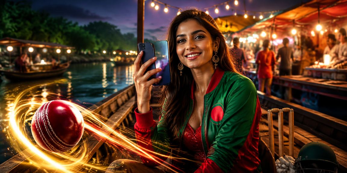 Visitors enjoying cricket betting promos at a Sundarbans night market